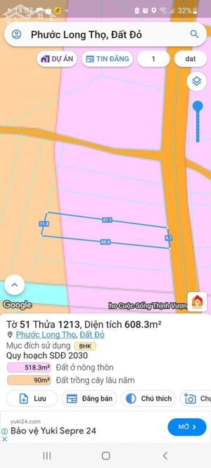 Đất tọa lạc cung đường nhiều nhà vườn, villa nghỉ dưỡng nhất huyện Đất Đỏ