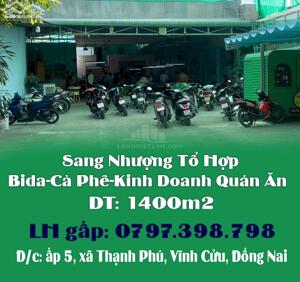 Chính Chủ Sang Nhượng Tổ Hợp Bida-Cà Phê-Kinh Doanh Quán Ăn
