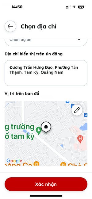 nhà cho thuê 3 tầng đường trần hưng đạo 5m5 x19 x2,5m