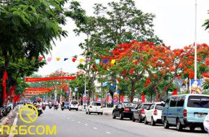 cho thuê lô góc mặt tiền 30m phố trần phú, ngô quyền, hải phòng