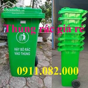 Hạ giá thùng rác 120 lít, 240 lít, 660 lít giá rẻ- thùng rác nhựa dày- lh 0911082000