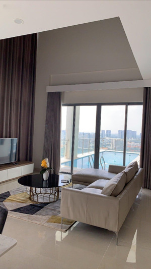 cho thuê penthouse đảo kim cương 5pn 4wc hồ bơi riêng, view sông sg toàn cảnh thành phố