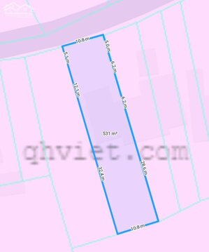 Bán nhà gần biển DT 10,8x49(531m2), xã tân phước, thị xã lagi, bình thuận. Giá rẻ, sổ riêng