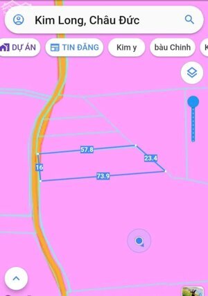 Kim long hơn 1 sào , 16m mặt đường , 1.35 tỉ thương lượng
