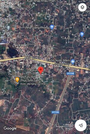 Bán đất 2mt đường ô tô bê tông cách QL1A 250m thôn Phú Sơn xã Hàm Mỹ Huyện Hàm Thuận Nam DT 300m2 Hướng Nam + Tây Nam giá 1.5 tỷ