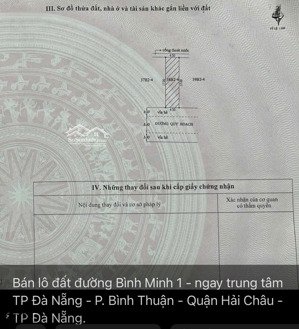 lô đất cực đẹp đường bình minh 1 -hải châu ngay cầu rông vuông góc với 2/9