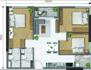bán nhanh căn hộ view song 82m2 giá 1,6 tỷ d-aqua quận 8 đ. bình đông kết chợ bình đông
