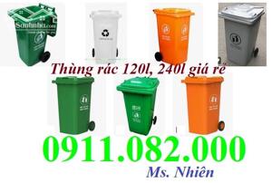 Đại hạ giá thùng rác nhựa- thùng rác 120l 240l 660 giá rẻ- lh 0911082000