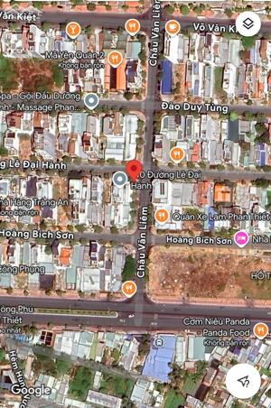 Bán đất 2mt mặt tiền đường Châu Văn Liêm + Lê Đại Hành Phường Phú Thuỷ TP Phan Thiết DT 262m2 Hướng Bắc + Đông Bắc giá 18 tỷ