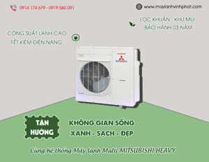Dàn nóng Multi Mitsubishi Heavy SCM80ZM-S1 (8kw) Inverter Gas R410 công suất 3.5HP