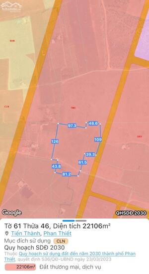 Bán nhanh 2.2ha Tiến Thành - View Nova Word giá đầu tư