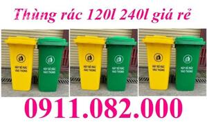 Cung cấp thùng rác y tế, thùng rác phân loại, thùng rác 120 lít 240 lít 660 lít giá rẻ- lh 0911082000