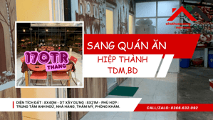 Sang Quán Ăn Sân Vườn Tại Hiệp Thành – Thủ Dầu Một, Bình Dương | Diện Tích 1600m².Bình Dương. Lh: Chothuexuongmiennam.com - 0366632092