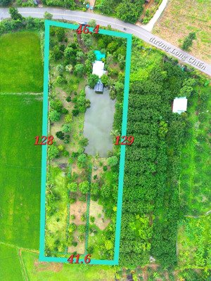 nhà vườn mặt tiền đường long chiến, 5646 m2, hoen 25 loại cây ăn trái, quy hoạch đất ở