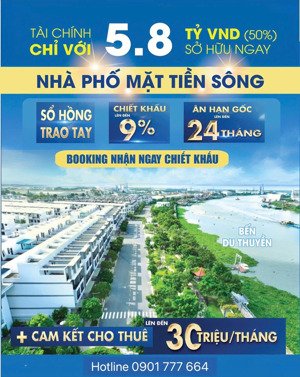 mở bán đợt đầu tiên nhà phố ven sông kdc cao cấp the pearl riverside - dtxd 320m2. ck đến 9%