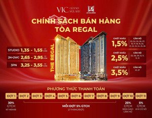 nhận booking toà regal dự án vic grand square việt trì - biểu tượng mới của tp việt trì, phú thọ