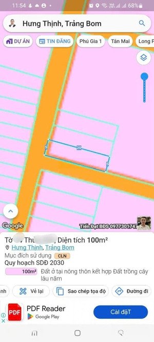 bán lô đất sổ riêng, dt 5 x 20m giá 830tr, sau trường trung cấp bách khoa đồng nai, hưng thịnh