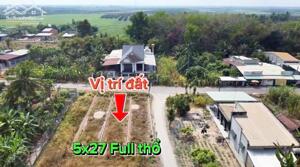 5x27 full thổ cư, đường nhựa, gần ủy ban. giá 580tr