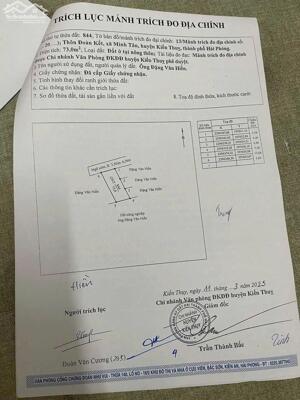Bán đất Minh Tân - Kiến Thụy - Hải Phòng