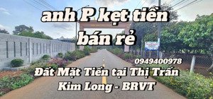 bán đất vườn 4701m2(32,3x160m) có thổ cư. mặt tiền đường nhựa kp.quãng long,thị trấn kim long, brvt