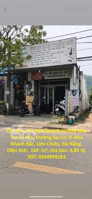 cần bán mt kinh doanh và dãy nhà trọ số 491, đường âu cơ, p. hòa khánh bắc, liên chiểu, đà nẵng.