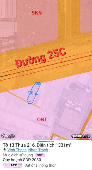 chủ gửi bán miếng đất mặt tiền đường 25c full thổ cư