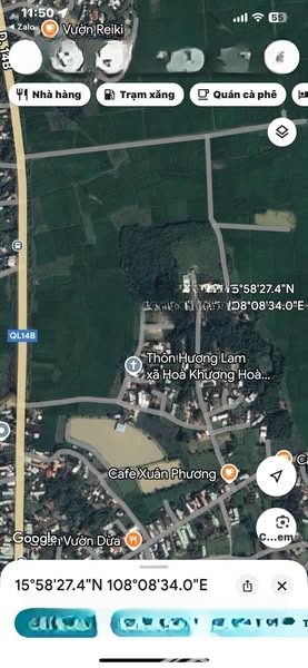 hoà khương - thôn hương lam - dt 214m2 hướng bắc
