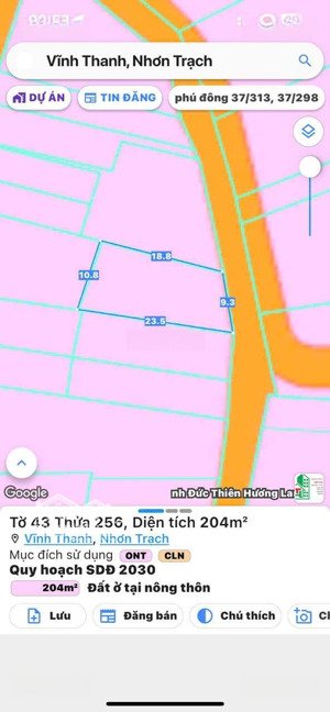 bán nhà vĩnh thanh, nhơn trạch, ngay nút giao vành đai 3. dt 9,3mx23m, trong đó có 75m2 thổ cư