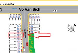chính chủ bán lô b09 mặt tiền đường 11m - sát đường võ văn bích - 103,8m2 (5x20) cho vay ngân hàng