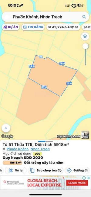 bán đất phước khánh, nhơn trạch. dt 5918m2, giá đầu tư, sinh lời siêu nhanh, gọi ngay 0907353383