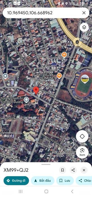 bán lô đất vị trí sát trường chính trị. sân banh gò đậu tp thủ dầu một bình dương