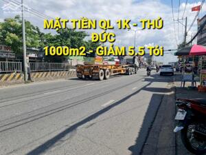 Thủ Đức , Mặt Tiền Quốc Lộ 1K , 1.000m2 ( 15 x 70 ) , Giảm 5.5 tỷ