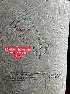 bán đất tại xã hồng vân, thường tín, hà nội, 47,5 triệu / m2, 41,6 m2