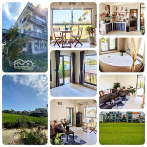 cần bán căn apartment 6 phòng + lô đất view lúa bên cạnh dòng tiền ổn định vị trí đẹp hội an