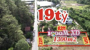 1300m2 1000m thổ cư đường tuyền lâm thành phố đà lạt 19tỷ