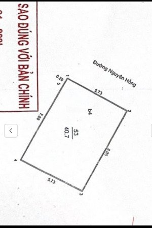 mặt phố nguyên hồng. dt 41/47m. mt 5,8m. nhà 5 tầng. sổ phân lô ( chuẩn tt )