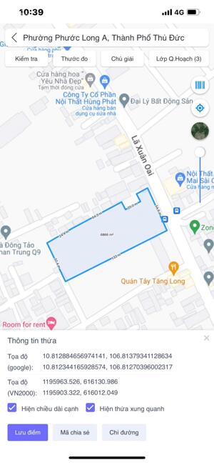 BDS HVL CHO THUÊ 7000 M² MTKD Lã Xuân Oai 54x133m CÓ 200M2 THỔ GIÁ 110TR/TH BÁN 190 TỈ