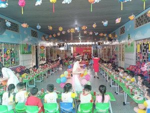 bán trường mầm non mặt tiền đường liên huyện - tp. dĩ an-bình dương. diện tích 1.589m2 thổ cư 975m2