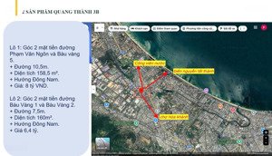 lô góc 2 mặt tiền mặt tiền đường 10,5m phạm văn ngôn, hòa khánh bắc, liên chiểu, đà nẵng.