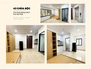 cho thuê phòng trọ full nội thất ngõ 43 chùa bộc-25m2 gần đh y, thủy lợi, ngân hàng, công đoàn