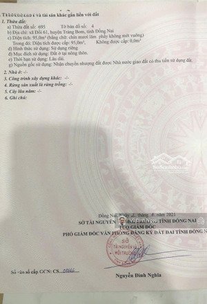 bán đất nền diamond tại đường trần phú, xã đồi 61, trảng bom, đồng nai, 1,39 tỷ, 95m2
