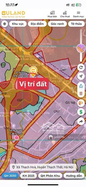 đón đầu quy hoạch metro. lô đất 100m2 nhìn ra đại lộ thăng long tại hoà lạc. rẻ nhất thị trường