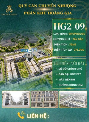 bán shophouse 4pn, 4wc, 75m2 tại golden point đồng hòa, 6,7 tỷ