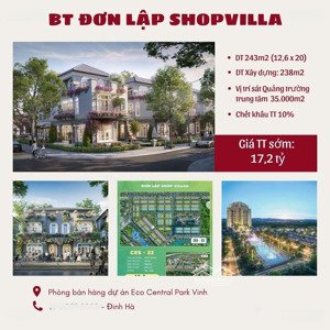 biệt thự đơn lập ecopark - mặt tiền 12,6m