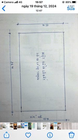 bán nhà mặt đường lý tự trọng siêu đẹp , dt 416m ngang 16m cạnh ngõ ( xây tối đa 10 tầng)