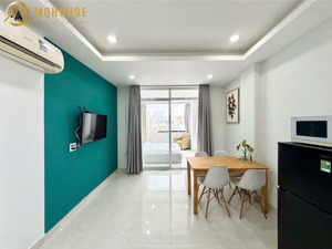 cho thuê căn hộ quận phú nhuận_ 1 phòng ngủ mới 100% view thành phố_ gần cầu công lý và sân bay tsn
