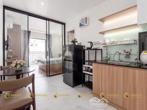 cho thuê căn hộ quận bình thạnh, 1 phòng ngủ ban công nội thất cao cấp, khu vực gần cầu thị nghè