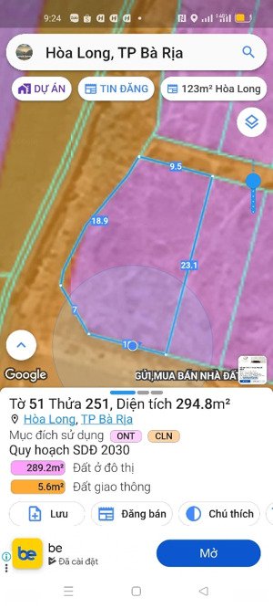 bán gấp bt 368m2, giá cực chất 2,3 tỷ tại hòa long, bà rịa, bà rịa vũng tàu