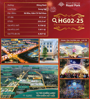 cơ hội có 1 0 2 với căn xẻ khe độc bản tại vincom royal park