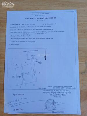 Bán lô đất 2861m2 Đường 781, Xã Thái Bình, Châu Thành, Tây Ninh